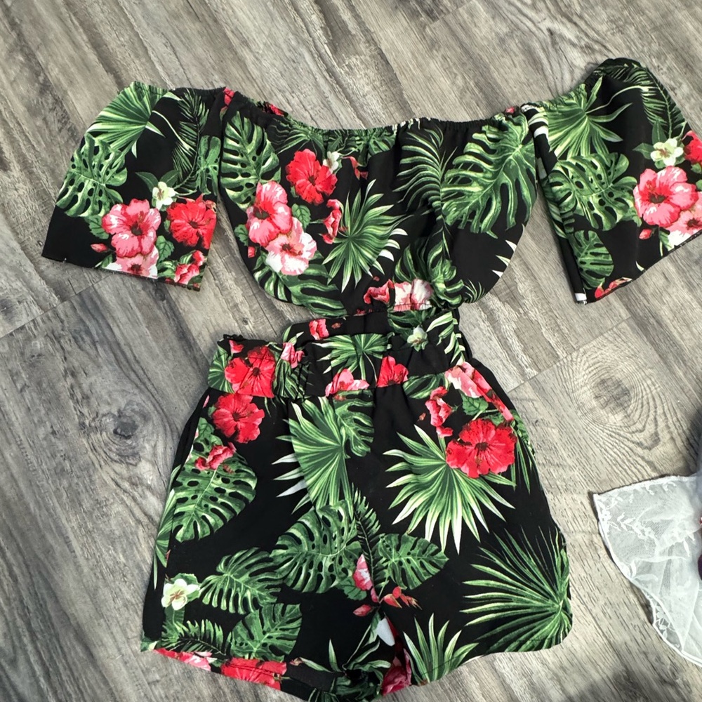 Floral Off-Shoulder Romper